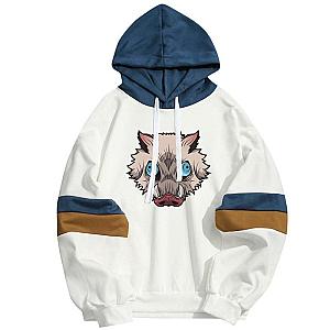 Kimetsu no Yaiba Hoodies -   Inosuke Hashibira  Streetwear Boar Head Demon Slayer Storeandise Demon Slayer Store