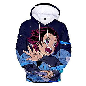 Kimetsu no Yaiba Hoodies -   Tanjiro Blue Demon Slayer Storeandise Demon Slayer Store