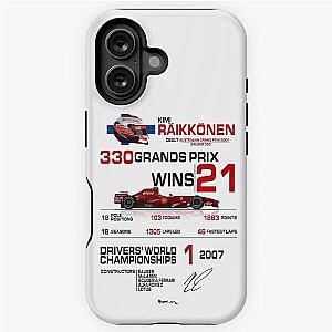 Kimi Raikkonen F1 Stats with car helmet design iPhone Tough Case