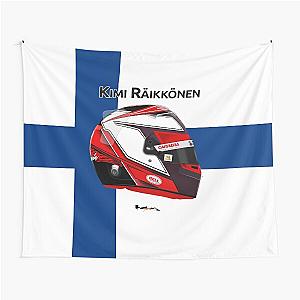 Kimi Raikkonen 2019 Finnish flag Tapestry