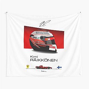 Kimi Raikkonen F2007 Helmet and car Print Tapestry