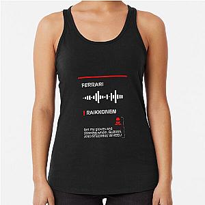 Kimi Raikkonen Get my gloves and steering team radio message Dark (Fracesco) Racerback Tank Top