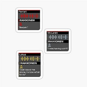 Best of Kimi Raikkonen Quotes F1 Team Radio Sticker Magnet