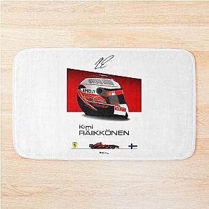 Kimi Raikkonen F2007 Helmet car Print Bath Mat