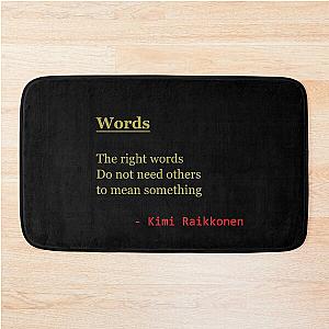 Haiku by Kimi Raikkonen Bath Mat
