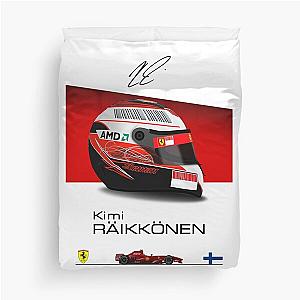 Kimi Raikkonen F2007 Helmet car Print Duvet Cover