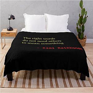 Words Haiku by Kimi Raikkonen Throw Blanket