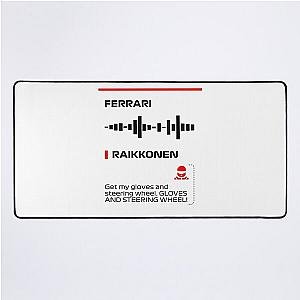 Kimi Raikkonen Get my gloves and steering wheel team radio message (Francesco) Desk Mat