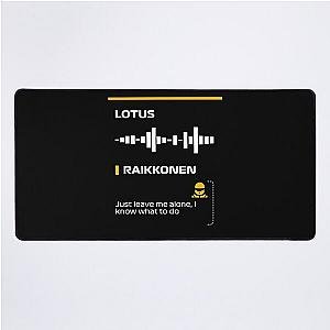 Kimi Raikkonen I know what to do team radio message Dark (Francesco) Desk Mat