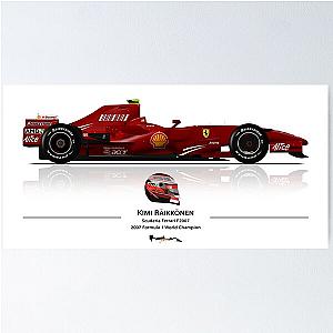Kimi Raikkonen F2007 World Champion Poster