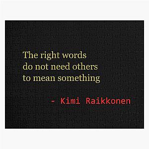 Words Haiku by Kimi Raikkonen Jigsaw Puzzle