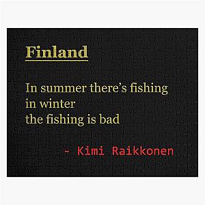Finland Haiku by Kimi Räikkönen Jigsaw Puzzle