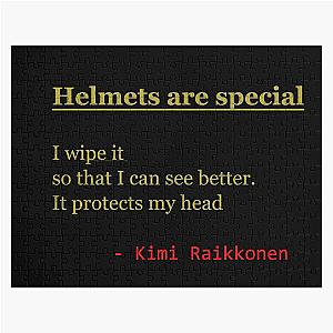 Helmets are Special Haiku from Kimi Raikkonen Jigsaw Puzzle