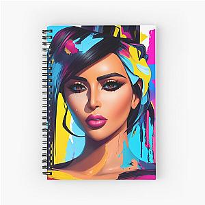 Colorful Kim Kardashian Spiral Notebook