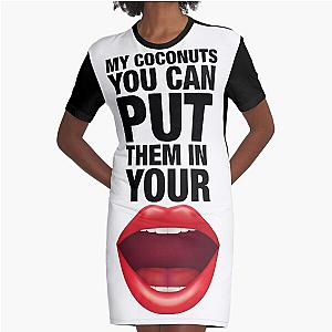 COCONUTS Kim Petras You Can Put Them In Your Mouth! Graphic T-Shirt Dress