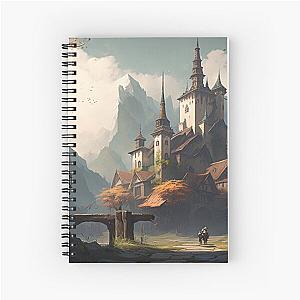 kingdom vintage digital oil paint Spiral Notebook