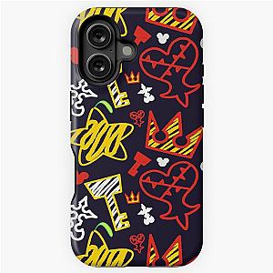 Kingdom Hearts crayon style pattern - bright iPhone Tough Case