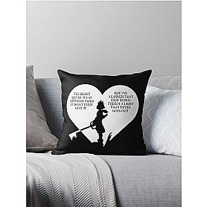 Kingdom hearts sora quote Throw Pillow