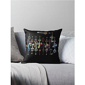 Kingdom Hearts Keyblades Throw Pillow