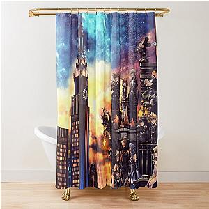 Kingdom Hearts Town Shower Curtain