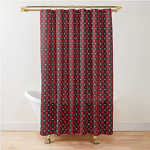 Kingdom Hearts III - Flannel Pattern (Red) Shower Curtain