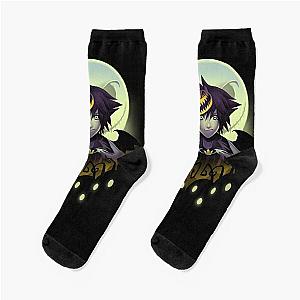 Dark Kingdom - Sora Kingdom Hearts - Halloween Spooky Video Game Socks