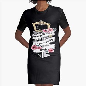 Kingdom Hearts Quote Black  Graphic T-Shirt Dress