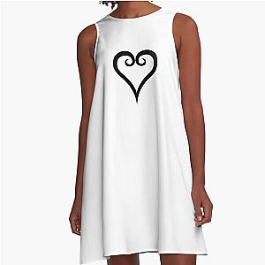 Kingdom Hearts Logo Heart A-Line Dress