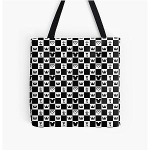 Kingdom Hearts Pattern All Over Print Tote Bag