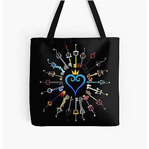 Kingdom Hearts Keyblades All Over Print Tote Bag