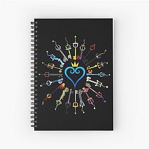 Kingdom Hearts Keyblades Spiral Notebook