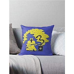 King Gizzard Flying Microtonal Banana Album Cover Merch Throw Pillow