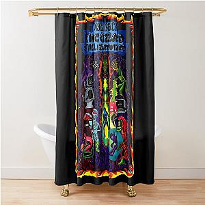 King Gizzard- Digital Black Shower Curtain