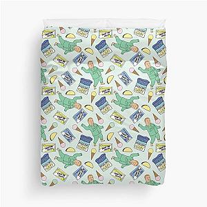 Bobby Hill Snacks Pattern - King of the Hill Pattern Duvet Cover