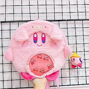 23-30cm Pink Circle Kirby Plush Bag