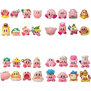 32 Style 8 Pcs/Set Kirby 4-7cm Mini Figure Kawaii Pink Demon Eaters Funny Desktop Ornaments Game Periphery Lovely Gifts