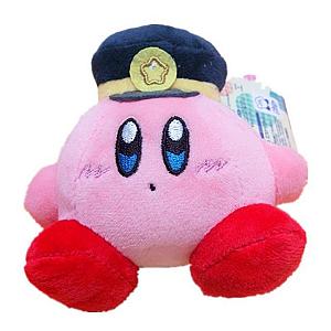 10cm Police Kirby Plush Keychain