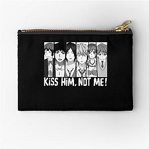 Black And White Kiss Him Not Me Manga Zipper Pouch