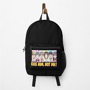 Vintage Love Kiss Him Not Me Anime Characters Backpack