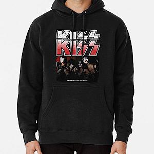 KISS     Band image 1975 plus logo   Distressed design Pullover Hoodie RB2411