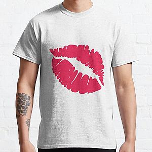 Kiss lip print minimalist design Classic T-Shirt RB2411