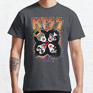 KISS   the Band - Rock and Roll Over Splash Logo Classic T-Shirt RB2411