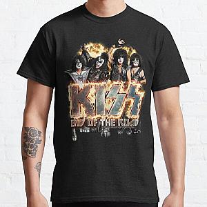 KISS   the band - End of the Road on Fire Logo Classic T-Shirt RB2411