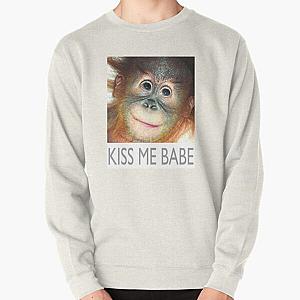orangutan KISS ME BABE Pullover Sweatshirt RB2411