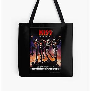 KISS   the band - Destroyer Detroit Rock City Lyrics All Over Print Tote Bag RB2411