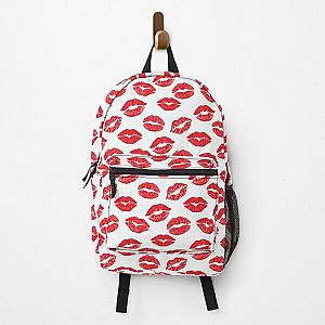 Red Lipstick Kiss Print Pattern Backpack RB2411