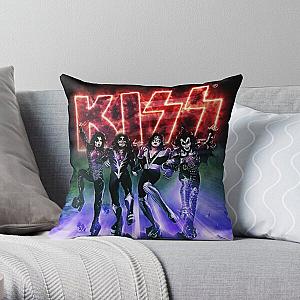 KISS   the Band - Destroyer USA Edition Logo Throw Pillow RB2411