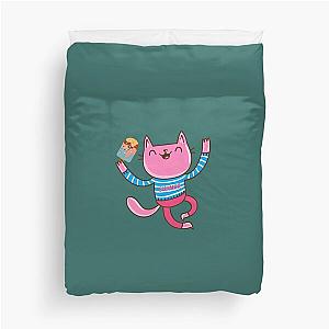 Summer Kittie Duvet Cover