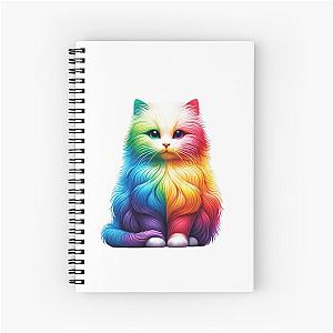 Colorful Rainbow Kittie  Spiral Notebook