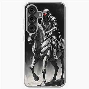 Dark Knight Rider with Glowing Red Eyes Fantasy Art Illustration Samsung Galaxy Case